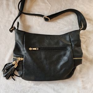 Black crossbody handbag